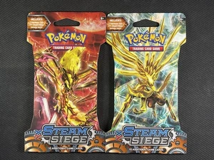 Pokémon Cards x2 Sealed Steam Seige Blister XY Ultra Rare Xerneas Yvetal - Picture 1 of 2