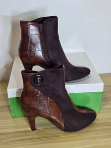 Stivaletti donna in camoscio e pelle. nuovo con etichette. Con scatola. Taglia UK 5 EUR 38 - Foto 1 di 16