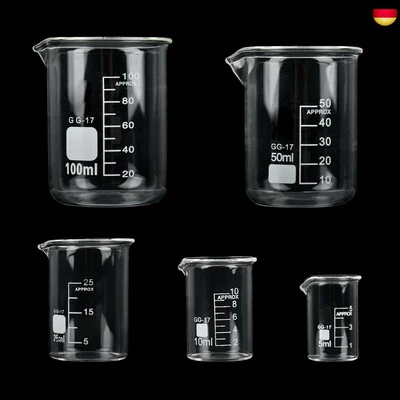 MARKE BUYGOO BUYGOO Becherglas Messbecher, 5ml 10ml 25ml 50ml 100ml Beaker Gläser,
