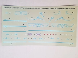 1939 Chevy SEDAN DELIVERY DECALS for Revell Monogram 1:24 Model Kit 39 LOWRIDER  - Picture 1 of 8