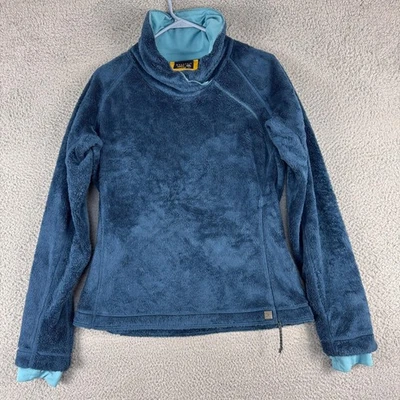 Mountain Hardwear Pullover Womens Medium Blue Plush Fleece Cowl Neck OL3235 - Image 1 of 4