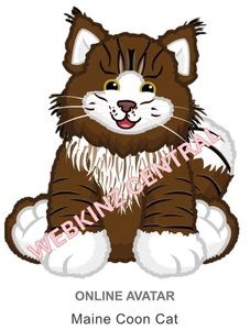 Webkinz Classic Maine Coon Cat *Solo código* (~mascota promocional~) mensaje - Imagen 1 de 4