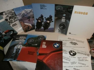 10 Vintage BMW Motorrad Prospekte Papiere Posten K75C K100 R100GS R80ST R80ST ect - Bild 1 von 23