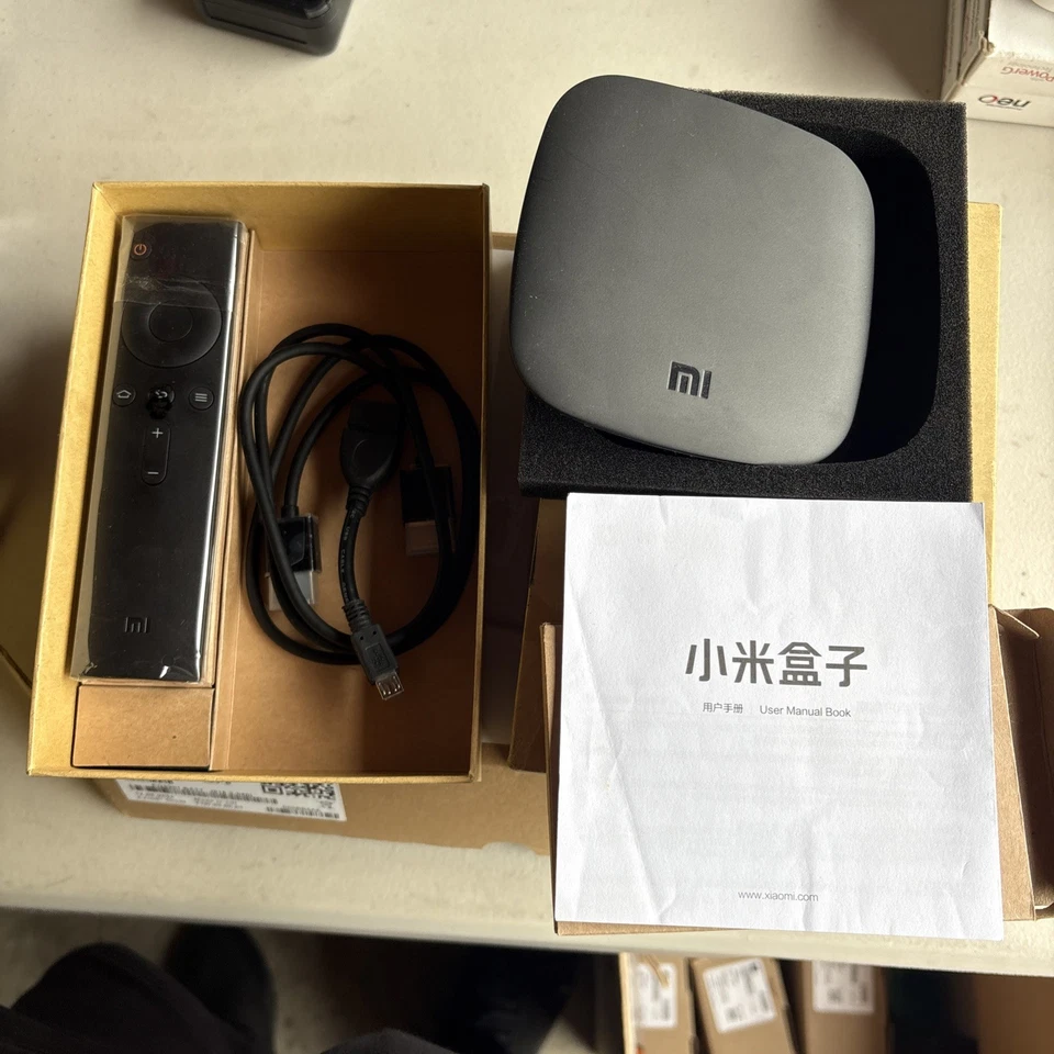 Xiaomi Mi Box Android TV Media Streamer Model MDZ-06-AA NO POWER ADAPTOR - Image 1 of 2