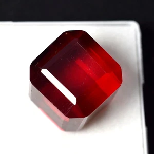 CERTIFIED 52 Ct Precious Excellent Huge Cube Lab-Created Red Ruby Gemstone -W - Picture 1 of 6