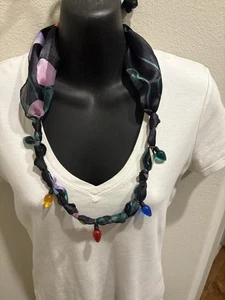 Schal Halskette Weihnachten Lt Birne Adj. 13 Zoll Charms  - Bild 1 von 5