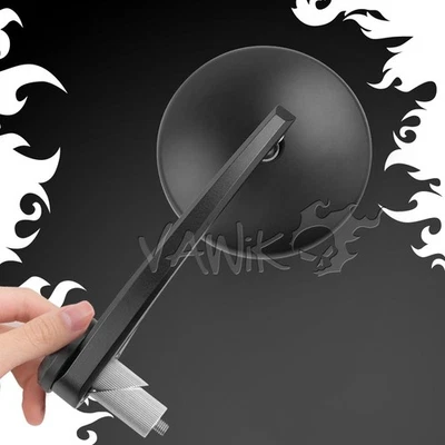 Espejos retrovisores VAWiK Eclipse extremo barra negro Emark 7/8" 1" para moto chopper θ Foto 1 de 4