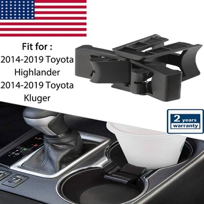 Portavasos divisor de inserción de consola central para teléfono Toyota Highlander 2014-2019 Foto 1 de 4