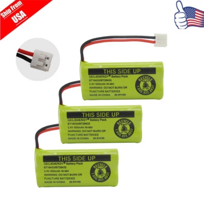 3 Cordless Home Phone Battery for AT&T Lucent BT18433 BT28433 BT1011 3101 184342 - Image 1 of 4