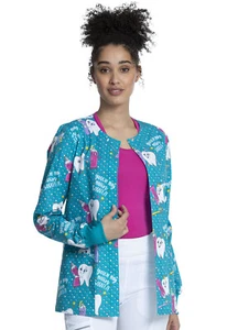 My Main Squeeze Cherokee Scrubs Dental Snap Front Warm Up Jacket CK301 MQUZ - Bild 1 von 7