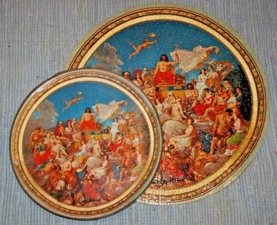 Gods on Mt Olympus ~ Vtg 1967 Springbok Circular Jigsaw Puzzle ~ VGC, Complete! - Image 1 of 3