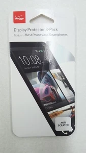 Verizon Display Protector 3-Pack fits Most Phones & Smartphones Anti Scratch - Picture 1 of 2