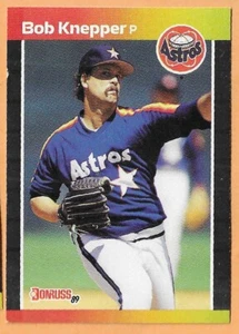 BOB KNEPPER HOUSTON ASTROS #123 - DONRUSS NM-MT 1989 - Picture 1 of 2