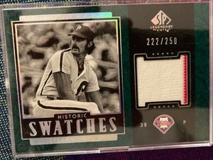 2003 SP Legendary Cuts Historic Swatches Green /250 Steve Carlton #J-SC HOF