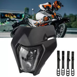Dirt Bike LED Headlight DRL For 2017-21 KTM EXC XCW 250 350 450 500 SMC-R 690 - Picture 1 of 8