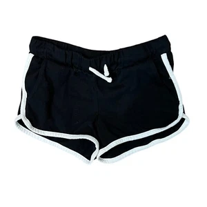 Old Navy Girls Shorts Size Small 6-7 Knit Elastic Waist Lounge Play Black White - Picture 1 of 3