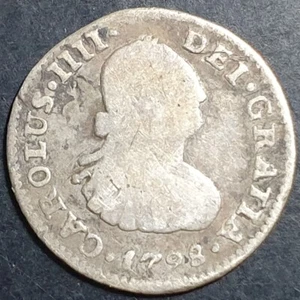Mexico Spanish Colonial 0.5 1/2 Real Carol Carolus IIII 1798 Mo FM Mexico Mint - Picture 1 of 3