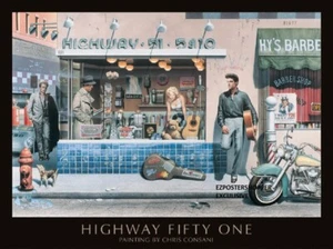 HIGHWAY FIFTY ONE MARILYN MONROE JAMES DEAN ELVIS BOGART 32x24 in Art Print - Picture 1 of 3
