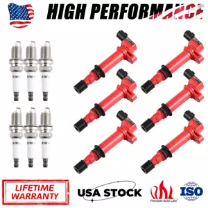 6Pack Ignition Coil & Spark Plug For Dodge Jeep Mitsubishi V6 3.7L V8 4.7L UF270 - Picture 1 of 16