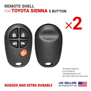 2X Carcasa con llave de entrada remota sin llave para Toyota Sienna 5 botones con puertas correderas - Imagen 1 de 2