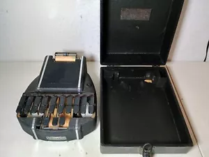 VTG Stenographic Machines Black Stenograph Standard Model w/Hard Case - UNTESTED - Picture 1 of 11