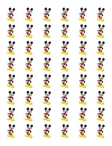48 MICKEY MAUS UMSCHLAG SIEGEL ETIKETTEN AUFKLEBER 1,2 ZOLL RUND - Bild 1 von 1