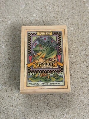 Sello de goma Stampington Froggie Serenade usado Foto 1 de 3