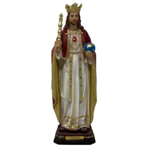 Cristo Rey Estatua de Resin 12 Inch Detalle Distintivo Y1040-12N Nuevo - Picture 1 of 5