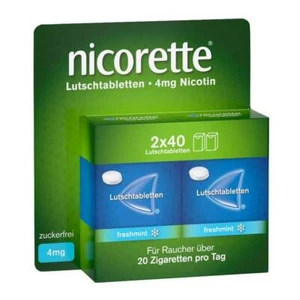 nicorette Lutschtabletten, 4 mg Nikotin · 80 St · PZN 10933968 - Bild 1 von 1