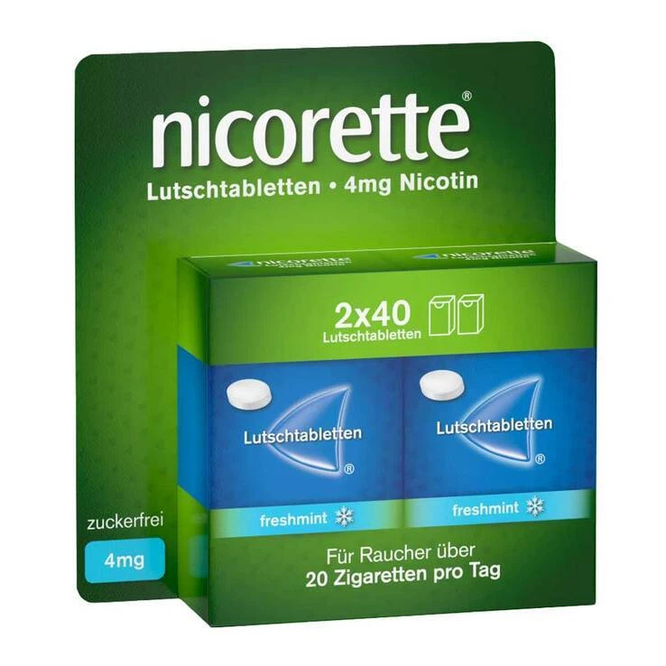 nicorette Lutschtabletten, 4 mg Nikotin · 80 St · PZN 10933968 - Bild 1 von 1