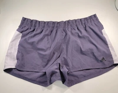 Adidas MUJER ENTRENAMIENTO 3 BANDAS PANTALONES CORTOS PERFORADOS TALLA: XL MORADO Foto 1 de 4