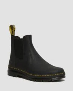 Dr. Martens Unisex Embury Black Leather Chelsea Boots US Size 11 Men 12 Lady - Picture 1 of 14