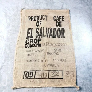 Cafe De El Salvador Extra Large 69kg Coffee Beans Bag Hessian Burlap Sack. - Picture 1 of 6