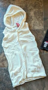 NWT Gymboree Sz L 10 12 COWGIRLS AT HEART White Uniform Sweater Coat Hooded - Picture 1 of 1