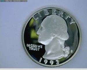 S 1993 Silver Proof Quarter (63-418 9m3) - Imagen 1 de 2