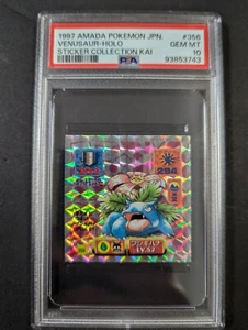 POP2! 1997 AMADA POKEMON JAPANESE #356 VENUSAUR-HOLO STICKER KAI PSA10 - Picture 1 of 2