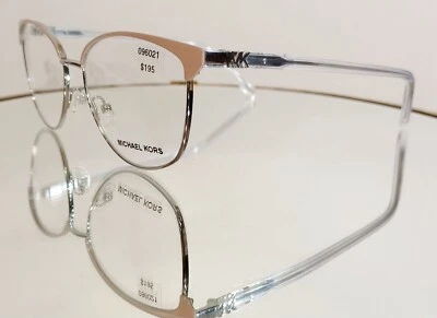 Michael Kors MK3053 (FERNIE) 1153 软粉色/银色眼镜 金属 全新 54-16 — 第 1/4 张图片