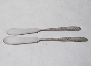2 Butter Knives - Mildred, Monarch Plate, National Silver, 1936 - Multiple Avail - Picture 1 of 2