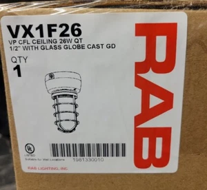 RAB LIGHTING VX1F26S/VX1F26S wasserdichte dampfdichte Leuchte (BRANDNEU) Neu im Karton - Bild 1 von 7