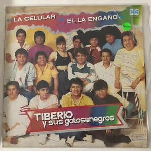 TIBERIO Y SUS GATOS NEGROS - LOS GATOS NEGROS - 1991 MEXICAN LP, AUTOGRAPHED - Picture 1 of 4