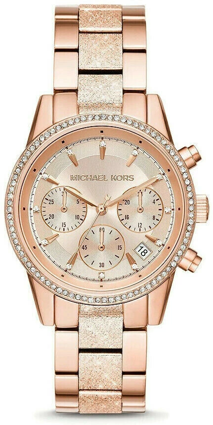 Michael Kors Ritz MK6598 37mm Rose Gold Stainless Steel Women's Wristwatch