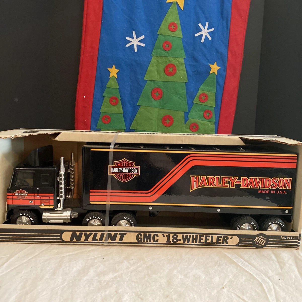 NYLINT ハーレーダビッドソン コンボイ　トラック　ンテージ　GMC Harley Davidson NYLINT GMC 18-WHEELER STEEL TOY TRACTOR TRAILER NO