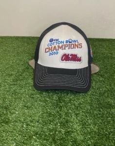 Ole Miss Rebels hat cap strap back gray white Y2K football new Cotton Bowl - Picture 1 of 9