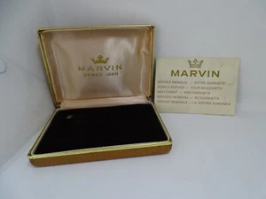 Marvin Watch Box, and Blank Warranty, Vintage 1960's - Picture 1 of 13