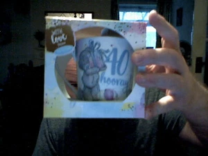 TEDDY BEAR HOORAY 40TH BIRTHDAY MUG & BOX BIRTHDAY CHRISTMAS KIDS ADULTS - Picture 1 of 1