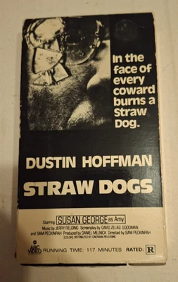 STRAW DOGS Magnetic Video VHS Tape 1980 Sam Peckinpah Ex-Rental 1971 Film Rare - Image 1 of 4