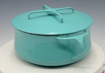 Vintage Dansk Kobenstyle 5QT Dutch Oven w/Lid –Turquoise/teal Quistgaard Denmark - Image 1 of 4