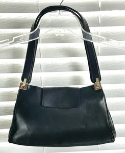 **VINTAGE** Nine West Schultertasche/Tasche - schwarz veganes Leder - Doppelriemen - Bild 1 von 11