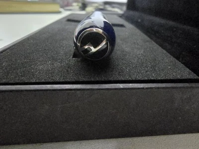 Esferográfica Alfred Dunhill Sidecar, resina azul. (Sem refil) - Imagem 1 de 4