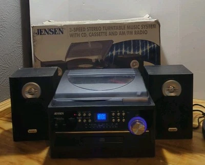 Jensen JTA-475 Entertainment System AM/FM CD Turntable Cassette Player W/ Remote - Image 1 of 4